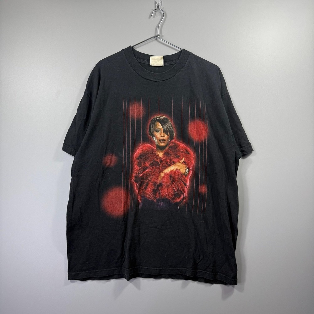 Vintage Whitney Houston Shirt Mens XL Black Winterland Tour 1999 Graphic 90s